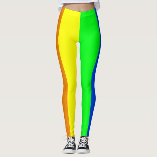 Regenbogenfarben, helle glückliche atemberaubende leggings (Vorderseite)