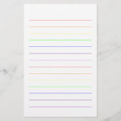 Regenbogenfarben Hübsche Niedliche Schlichte Farbg Briefpapier (Vorderseite)