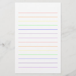 Regenbogenfarben Hübsche Niedliche Schlichte Farbg Briefpapier