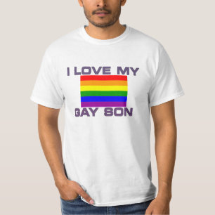 Regenbogenfarben Ich Liebe Meinen Schwulen Sohn T-Shirt