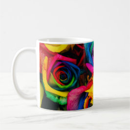 Regenbogenfarben in glorreichen Rose Kaffeetasse