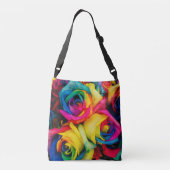 Regenbogenfarben in glorreichen Rose Tragetaschen Mit Langen Trägern (Rückseite)