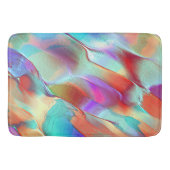 Regenbogenfarben in virtuellem Perlengestein Badematte (Vorderseite)
