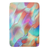 Regenbogenfarben in virtuellem Perlengestein Badematte (Vorderseite Vertikal)