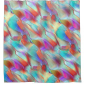 Regenbogenfarben in virtuellem Perlengestein Duschvorhang (Vorderseite)