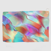 Regenbogenfarben in virtuellem Perlengestein Golfhandtuch (Horizontal)