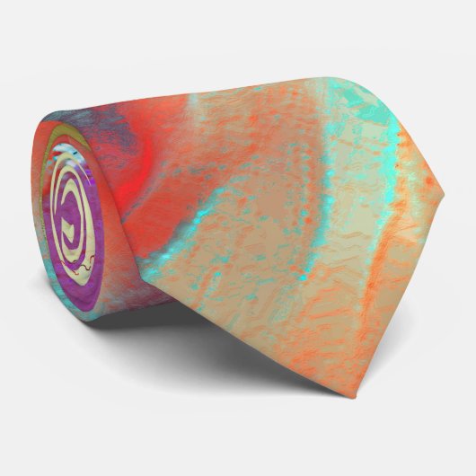 Regenbogenfarben in virtuellem Perlengestein Krawatte (Gerollt)
