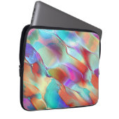 Regenbogenfarben in virtuellem Perlengestein Laptopschutzhülle (Vorne Rechts)