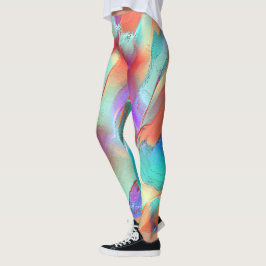Regenbogenfarben in virtuellem Perlengestein Leggings