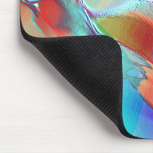 Regenbogenfarben in virtuellem Perlengestein Mousepad (Ecke)