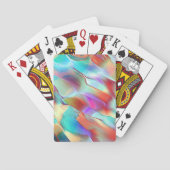Regenbogenfarben in virtuellem Perlengestein Spielkarten (Rückseite)