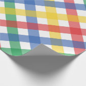 Regenbogenfarben-Karo-Gitternetz-Muster, Primärfar Geschenkpapier (Ecke)