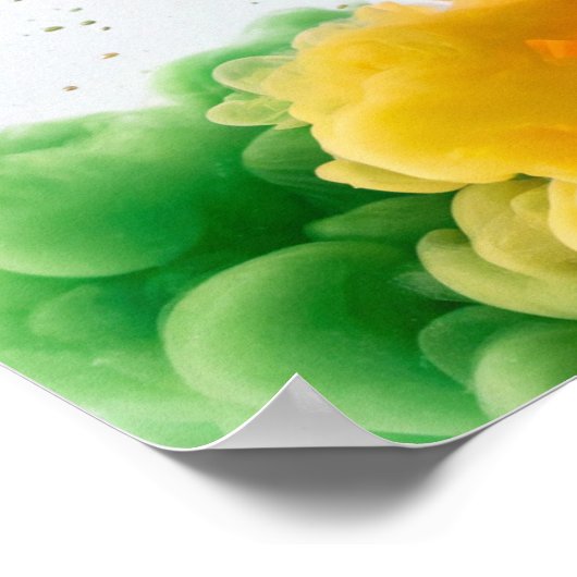 Regenbogenfarben Kaskade im Wasser Poster (Ecke)