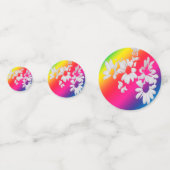 Regenbogenfarben Konfetti (Rückseiten)