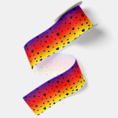 Regenbogenfarben mit schwarzen Lieben, Satinband (Rückseite)