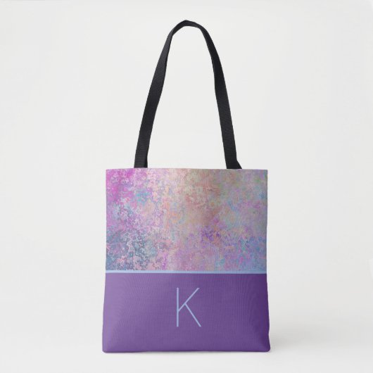 Regenbogenfarben Monogramm Tasche (Vorderseite)