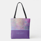 Regenbogenfarben Monogramm Tasche (Rückseite)