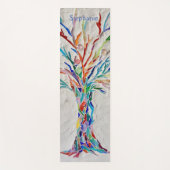 Regenbogenfarben Mosaik Baum des Lebens Yogamatte (Vorderseite)