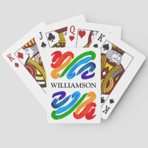 Regenbogenfarben Name Spielkarten