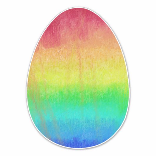 Regenbogenfarben Ostereier gestrichen Aufkleber (Vorderseite)