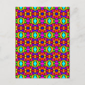 Regenbogenfarben Patchwork Geometrisches Wiederhol Postkarte (Vorderseite)