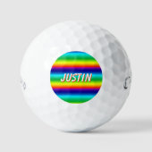Regenbogenfarben Personalisierter STOLZ Golfball (Vorderseite)