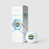 Regenbogenfarben Personalisierter STOLZ Golfball (Verpackung)
