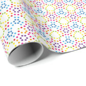 Regenbogenfarben Polka Retro-Punkte Geschenkpapier (Rolleneckpunkt)