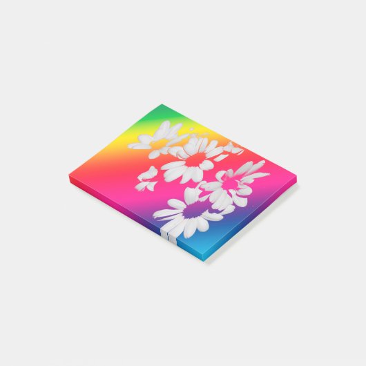 Regenbogenfarben Post-it Klebezettel (angewinkelt)