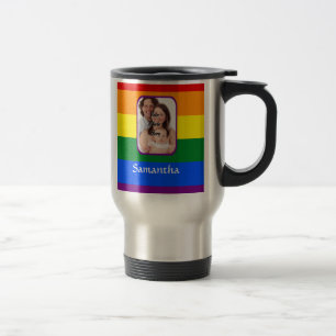 Regenbogenfarben Reisebecher
