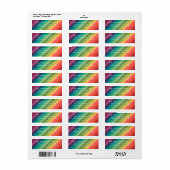 Regenbogenfarben Rücksendeadresse (Vorne)