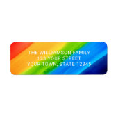 Regenbogenfarben Rücksendeadresse  (Vorne)