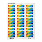 Regenbogenfarben Rücksendeadresse  (Vorne)