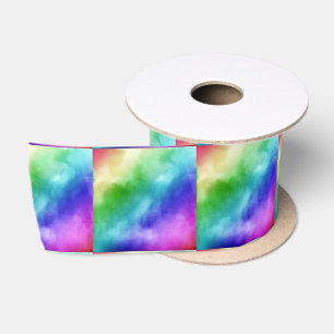 Regenbogenfarben Satinband