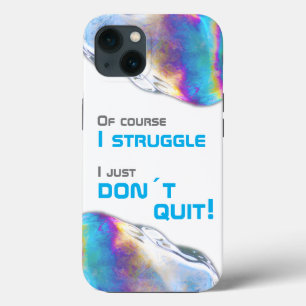 Regenbogenfarben schimmern Bläschen lustige Buchst Case-Mate iPhone Hülle