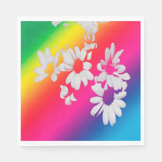 Regenbogenfarben Serviette (Vorderseite)