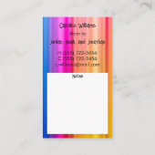 Regenbogenfarben Spielen wir Foto Telefonnummerkarte (Rückseite)