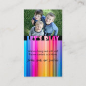 Regenbogenfarben Spielen wir Foto Telefonnummerkarte (Vorderseite)