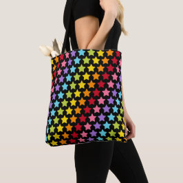 Regenbogenfarben Sterne Gedruckt Tasche