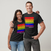 Regenbogenfarben Streifen Gay Pride LGBT Distressi T-Shirt (Unisex)