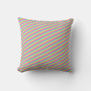 Regenbogenfarben Streifen Kissen