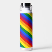 Regenbogenfarben, Streifen und Stolz, LGBT-Gemeins Trinkflasche (Vorne)