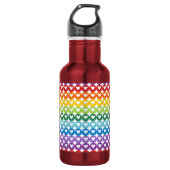 Regenbogenfarben  | Süßes für den Schulstart Edelstahlflasche (Vorderseite)