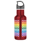 Regenbogenfarben  | Süßes für den Schulstart Edelstahlflasche (Rückseite)