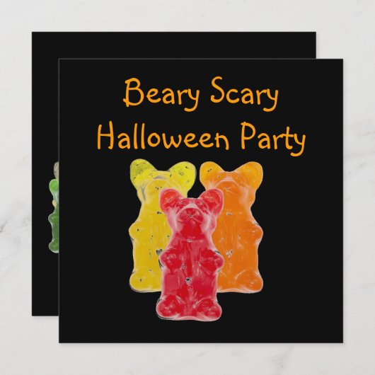 Regenbogenfarben Süßwarenliebhaber Einladung (Vorne/Hinten)