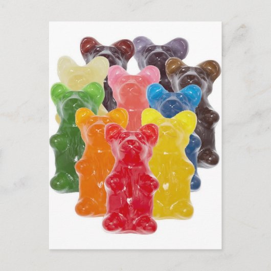 Regenbogenfarben Süßwarenliebhaber Postkarte (Vorderseite)