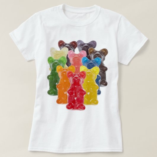 Regenbogenfarben Süßwarenliebhaber T-Shirt (Design vorne)