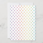 Regenbogenfarben tropische Blätter schwule lesbisc Einladung (Rückseite)