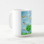 Regenbogenfarben und -baum kaffeetasse (Vorderseite Links)