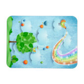 Regenbogenfarben und -baum magnet (Horizontal)